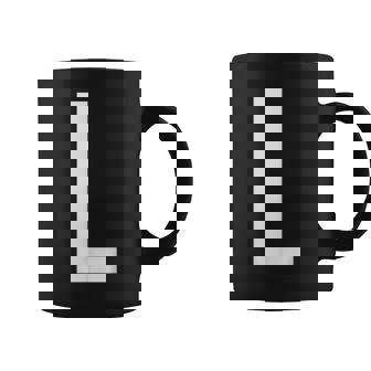 文字l アルファベットモノグラム イニシャル コーヒーマグ - Kawaiitshirt