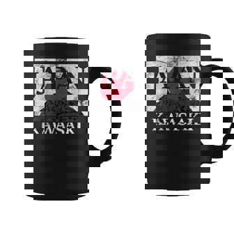 日本 カワサキ 富士山 旗 コーヒーマグ - Kawaiitshirt