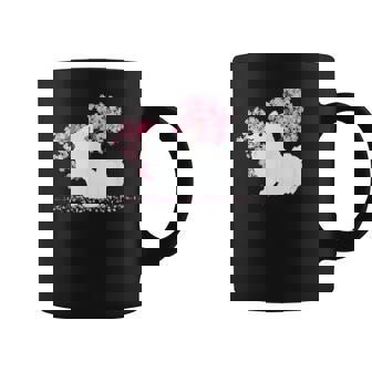 日本のかわいいさくら 桜 ジャパニーズスピッツ犬 コーヒーマグ - Kawaiitshirt