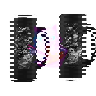 日本美術 ラーメン 猫 忍者 シンセウェーブ スタイル サムライキャット コーヒーマグ - Kawaiitshirt