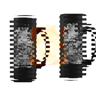 日本美術 ラーメン 猫 忍者 浮世絵 アニメ風 侍猫 コーヒーマグ - Kawaiitshirt