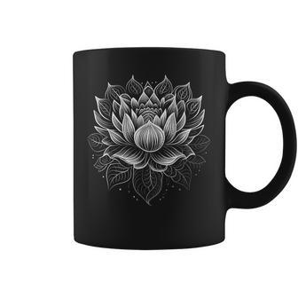 曼荼羅 蓮の花 グラフィックtシャツ メンズ レディース ボーイズ ガールズ コーヒーマグ - Kawaiitshirt