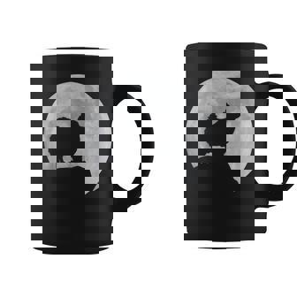 月と犬のシルエット ポンポメラニアン コーヒーマグ - Kawaiitshirt