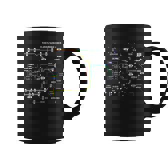 東京 日本 電車 近郊線 鉄道 – おみやげ 路線図 長袖tシャツ コーヒーマグ - Kawaiitshirt