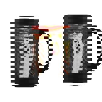 柴犬 面白いtシャツ 犬 ムンクの叫び かわいい メンズ 子供 おもしろ 服 グッズ ネタ わんこ イヌ コーヒーマグ - Kawaiitshirt