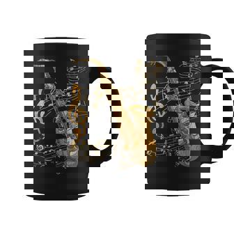 楽器 ト音記号 サックス奏者 音楽サックス コーヒーマグ - Kawaiitshirt