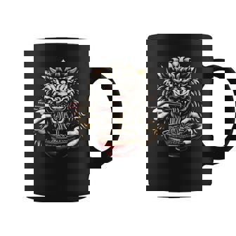 沖縄ジャパン シーサー ガーディアン ライオン ラーメン 沖縄土産 コーヒーマグ - Kawaiitshirt