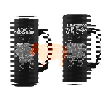 焼肉定食 おもしろ デザイン 牛肉部位イラストデザイン コーヒーマグ - Kawaiitshirt