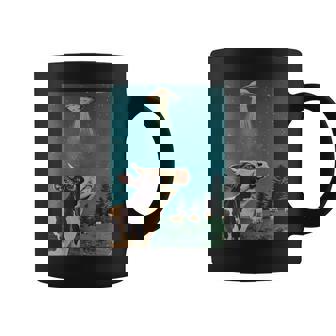 牛とufo ヴィンテージ 面白い アート レトロ グラフィック コーヒーマグ - Kawaiitshirt