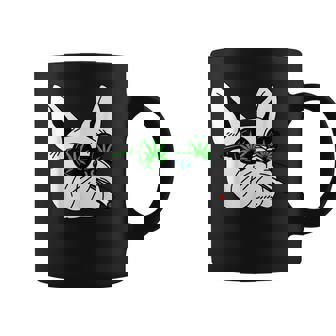 犬のサングラス喫煙420クールな雑草大麻マリファナ コーヒーマグ - Kawaiitshirt