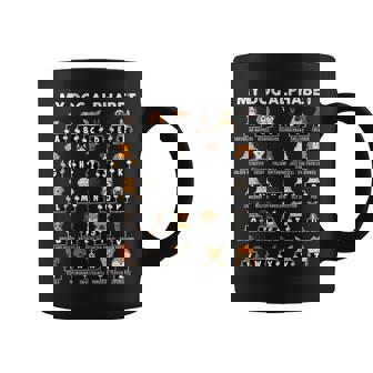 犬の種類 アルファベットa-Z Abc 犬の識別 コーヒーマグ - Kawaiitshirt