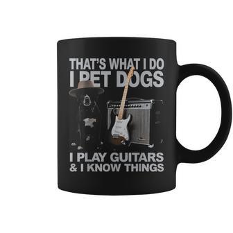 犬好き ギター ミュージシャン ペット 犬 演奏 ギター 面白い コーヒーマグ - Kawaiitshirt