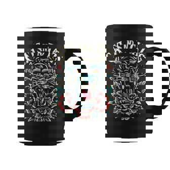 猫 タトゥー トラディショナル タトゥー アーティスト インク タトゥー師 ヴィンテージ コーヒーマグ - Kawaiitshirt