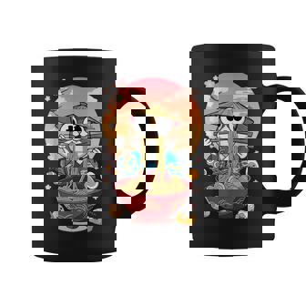 猫 ラーメン 日本語 面白い グラフィック カワイイ 猫 アニメ 恋人 コーヒーマグ - Kawaiitshirt