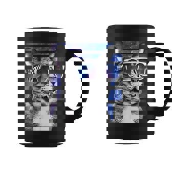 猫 宇宙 メガネ ギャラクシー サングラス おもしろい 猫 ミーム コーヒーマグ - Kawaiitshirt