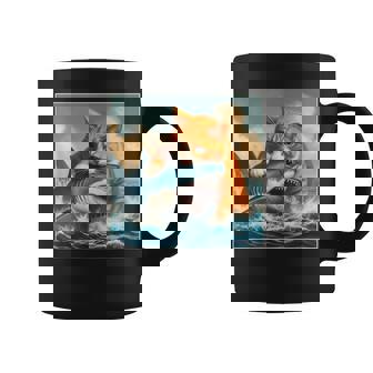 猫のサメ、面白い猫がサメを噛むサメ、サメと猫 コーヒーマグ - Kawaiitshirt