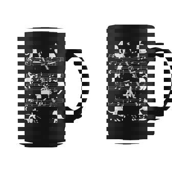 猫好きフルート奏者のためのフルート猫。 コーヒーマグ - Kawaiitshirt