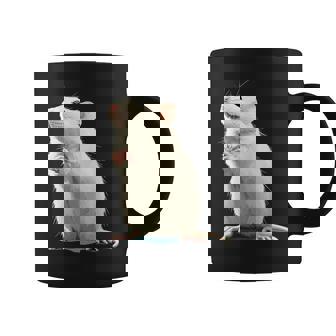 白いネズミが好きな人のための面白い見た目の白いネズミ コーヒーマグ - Kawaiitshirt