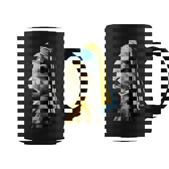 真珠の耳飾りのウサギ コーヒーマグ - Kawaiitshirt