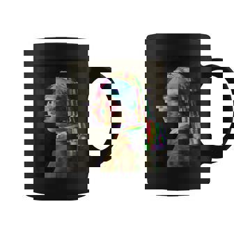 真珠の耳飾りの少女ヨハネスフェルメールグリッチ絵画 Girl With A Pearl Earringermeer コーヒーマグ - Kawaiitshirt