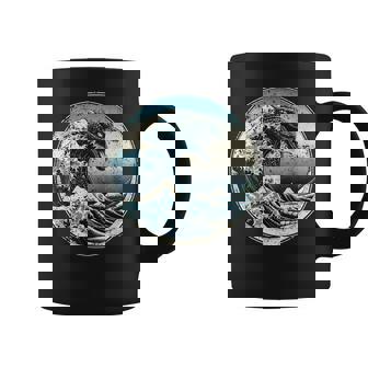神奈川沖グレートウェーブウィズガメラ コーヒーマグ - Kawaiitshirt