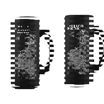 福岡ジャパン クラシック シティ マップ グラフィック コーヒーマグ - Kawaiitshirt