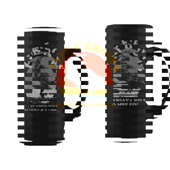 私はカラスと多分 3 人が好きです レトロ ビンテージ ブラック カラス コーヒーマグ - Kawaiitshirt