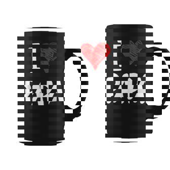 私はパパ 最高 お父さん 父 息子 娘 衣装 ハートが大好きです I Love Papa コーヒーマグ - Kawaiitshirt