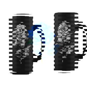 美しいブルーローズフローラルブルーフラワー コーヒーマグ - Kawaiitshirt