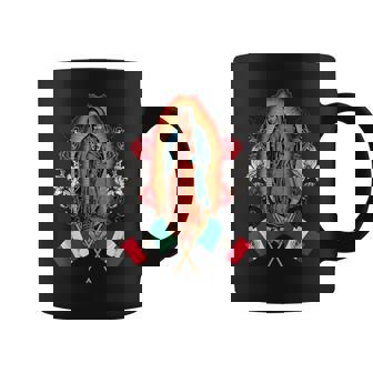 聖母マリア メキシコ国旗 聖母マリア グアダルーペ コーヒーマグ - Kawaiitshirt