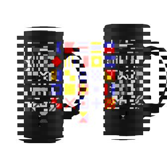 航海旗 アルファベット 国際海上信号旗 コーヒーマグ - Kawaiitshirt
