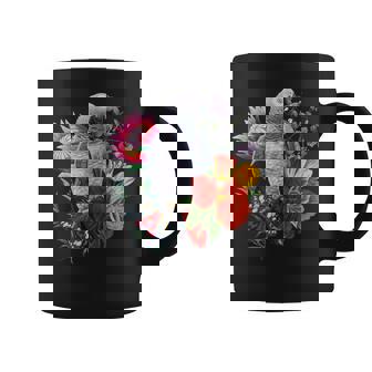 花と蝶とヨウム コーヒーマグ - Kawaiitshirt