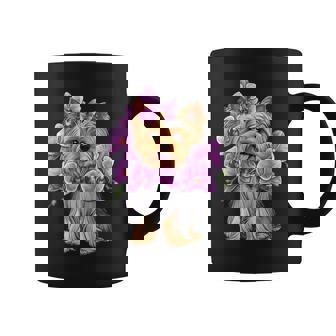 花を持つヨークシャー テリア コーヒーマグ - Kawaiitshirt