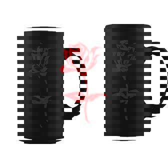 赤いバラ ミニマリスト お絵かき 花 薔薇 恋人 ガーデニング コーヒーマグ - Kawaiitshirt