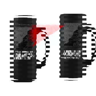 赤黒アナーキーフラッグtシャツ コーヒーマグ - Kawaiitshirt