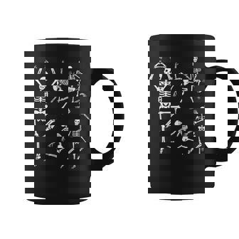 踊る骸骨 ゴシック 服 夏 原宿 ファッション パンク ハロウィン スケルトン コーヒーマグ - Kawaiitshirt