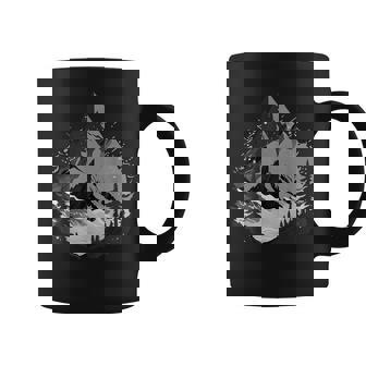 野生動物 自然 ハイキング ハイカー 森林 反射 山 コーヒーマグ - Kawaiitshirt