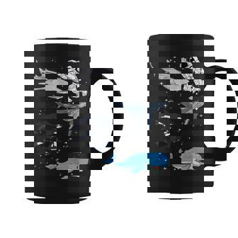 銀河 宇宙 ジンベエザメ シロイルカ ザトウクジラ 海洋 オルカ クジラ コーヒーマグ - Kawaiitshirt