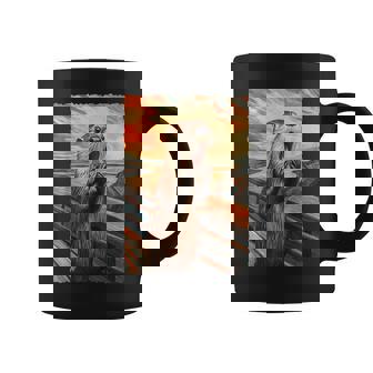 面白い レトロ ムンク 悲鳴 芸術的 絵画 パロディ カワウソ 恋人 コーヒーマグ - Kawaiitshirt