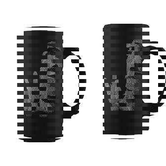 面白いイースター島のモアイ像のロッカーign Of The Horns コーヒーマグ - Kawaiitshirt