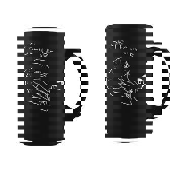 面白いセルフケア カエル お茶を飲む ヨガ ポジティブ カエル 恋人 コーヒーマグ - Kawaiitshirt