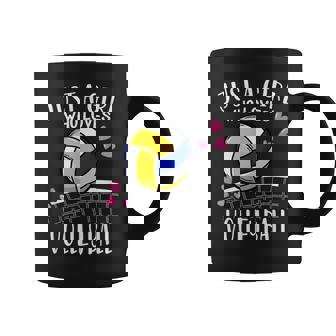 面白いバレーボール愛好家バレーボールを愛するただの女の子 コーヒーマグ - Kawaiitshirt