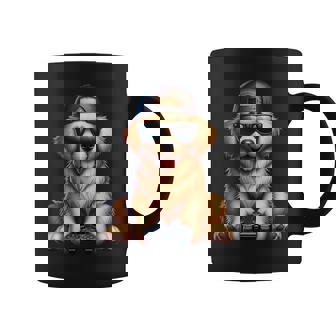 面白いビデオゲーム グラフィック イエロー ラブラドール犬 遊ぶゲーム コーヒーマグ - Kawaiitshirt