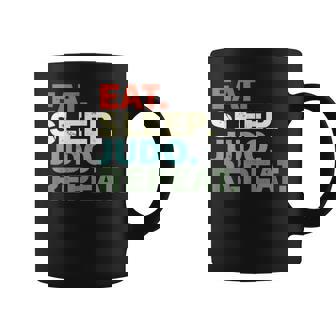 面白い柔道家が寝る柔道を食べる コーヒーマグ - Kawaiitshirt