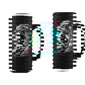 面白い猫 サーフィン ギフト 男性 女性 子供 面白い 猫 サーファー コーヒーマグ - Kawaiitshirt