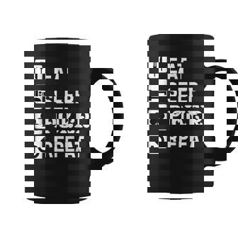 食べる 睡眠 ポーカー リピート トランプ ゲーム ホールデム コーヒーマグ - Kawaiitshirt