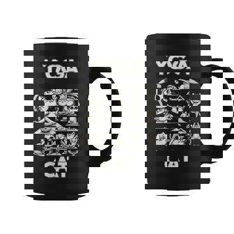 魅力的な禅猫のポーズ 気まぐれな猫ヨガ コーヒーマグ - Kawaiitshirt