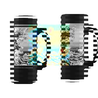 麻雀 おもしろ グッズ 服 筆文字 面白いtシャツ 文字入り 面白い 文字 ネタ メンズ 葛飾北斎 浮世絵 風 コーヒーマグ - Kawaiitshirt