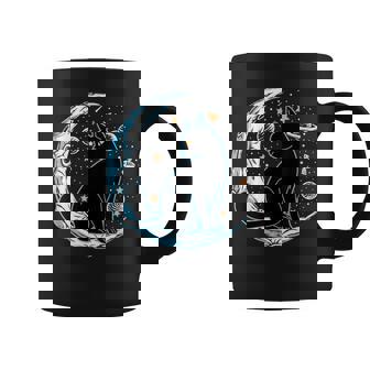 黒猫 三日月 セーラームーンフェイズ 占星術 ペット愛好家 コーヒーマグ - Kawaiitshirt