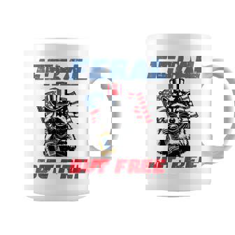 4Th Of July Raccoon Feral But Free Patriot Women Coffee Mug - Thegiftio UK